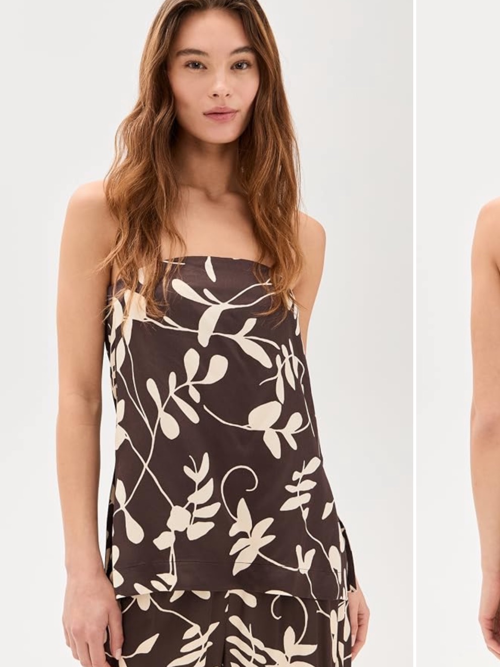Faithfull The Brand Brown & Cream Floral Wide-Leg Jumpsuit — image 2 of 7